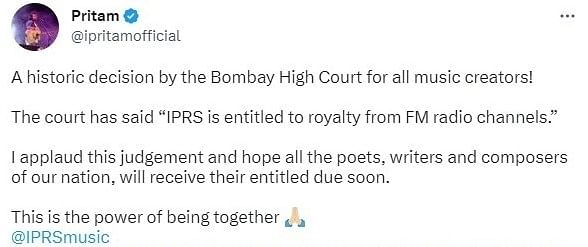 The Bombay High Court has upheld the rights of IPRS to collect music royalties from FM radio broadcasters.
