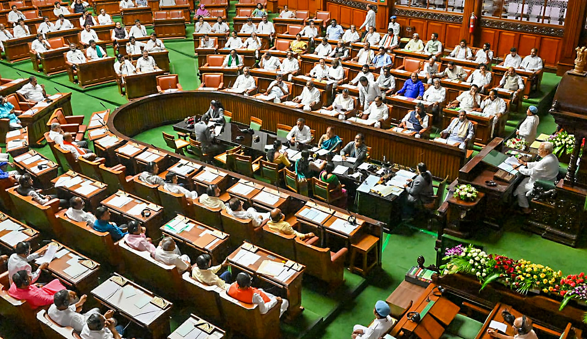<div class="paragraphs"><p>Legislators during the first day of Karnataka Assembly session in Bengaluru on Monday, 22 May.</p></div>