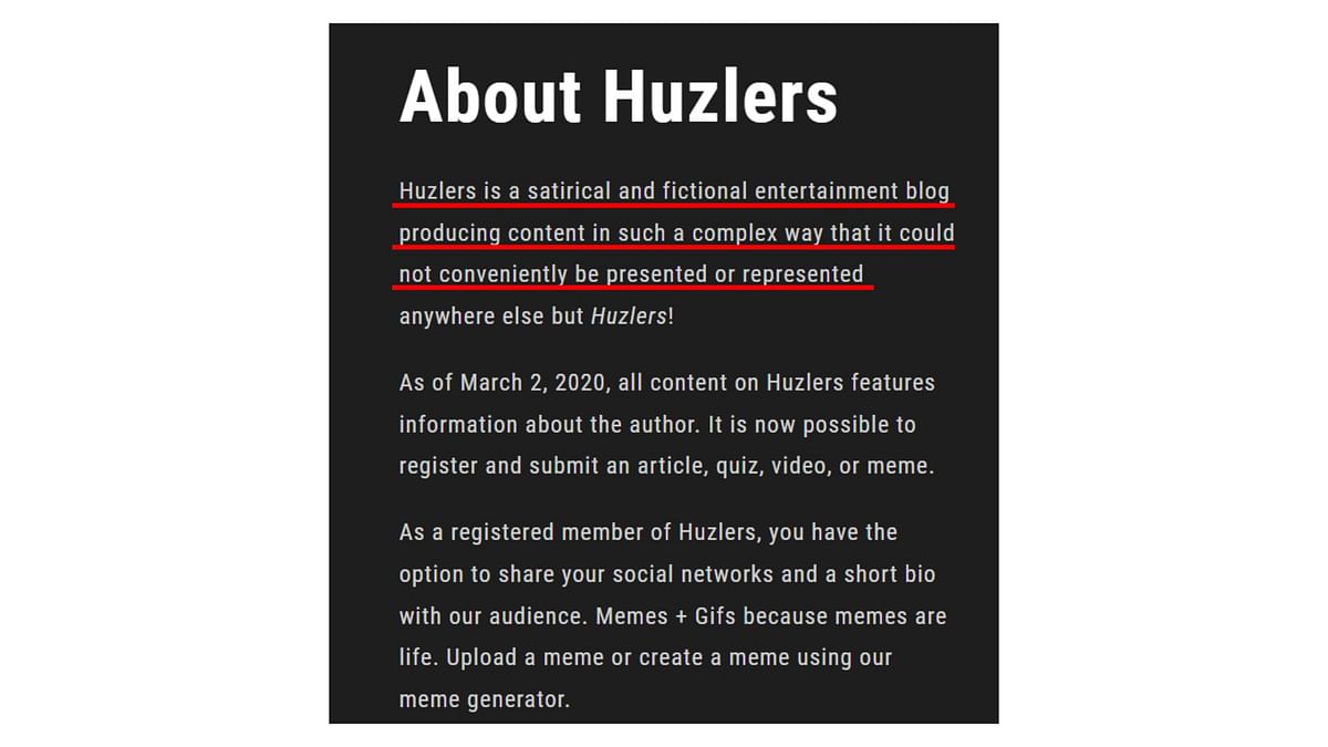 The viral claim is false. It originated from a satirical website called 'Huzlers'.