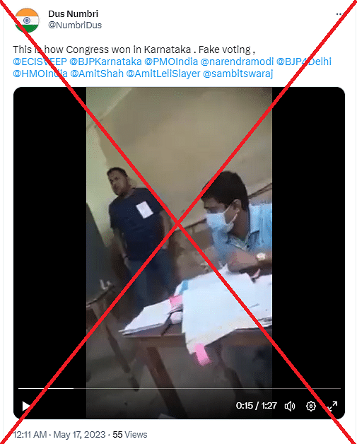 The video dates back to February 2022, and was reportedly taken during the municipal elections in West Bengal.