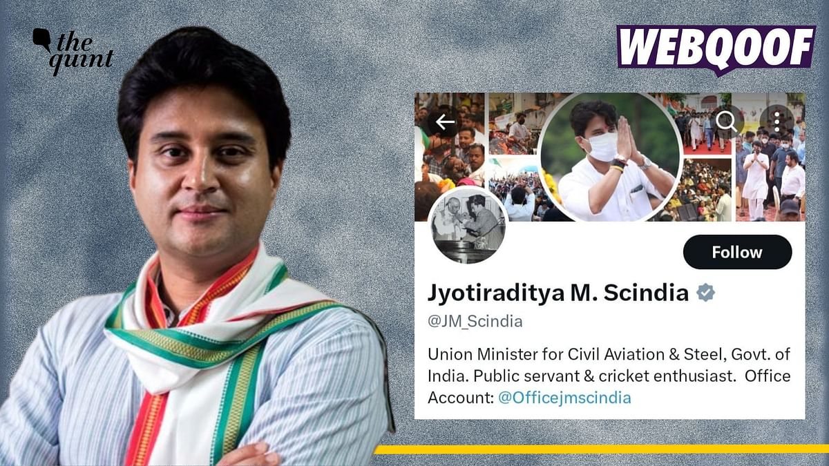 Fact-Check: Did Jyotiraditya Scindia Remove 'BJP' From His Twitter Bio?