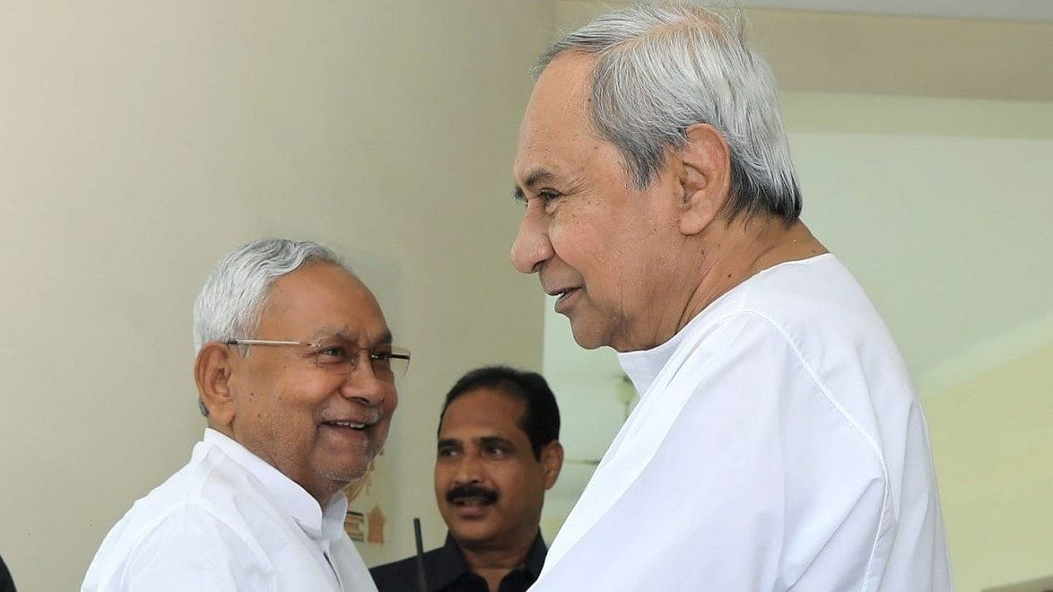 <div class="paragraphs"><p>Bihar chief minister Nitish Kumar met Odisha CM Naveen Patnaik in Bhubaneswar.&nbsp;</p></div>