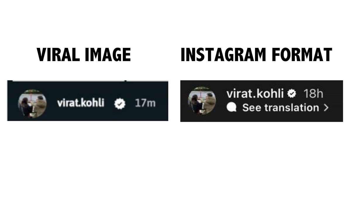 We found several discrepancies in the viral images when we compared them to original Instagram format.