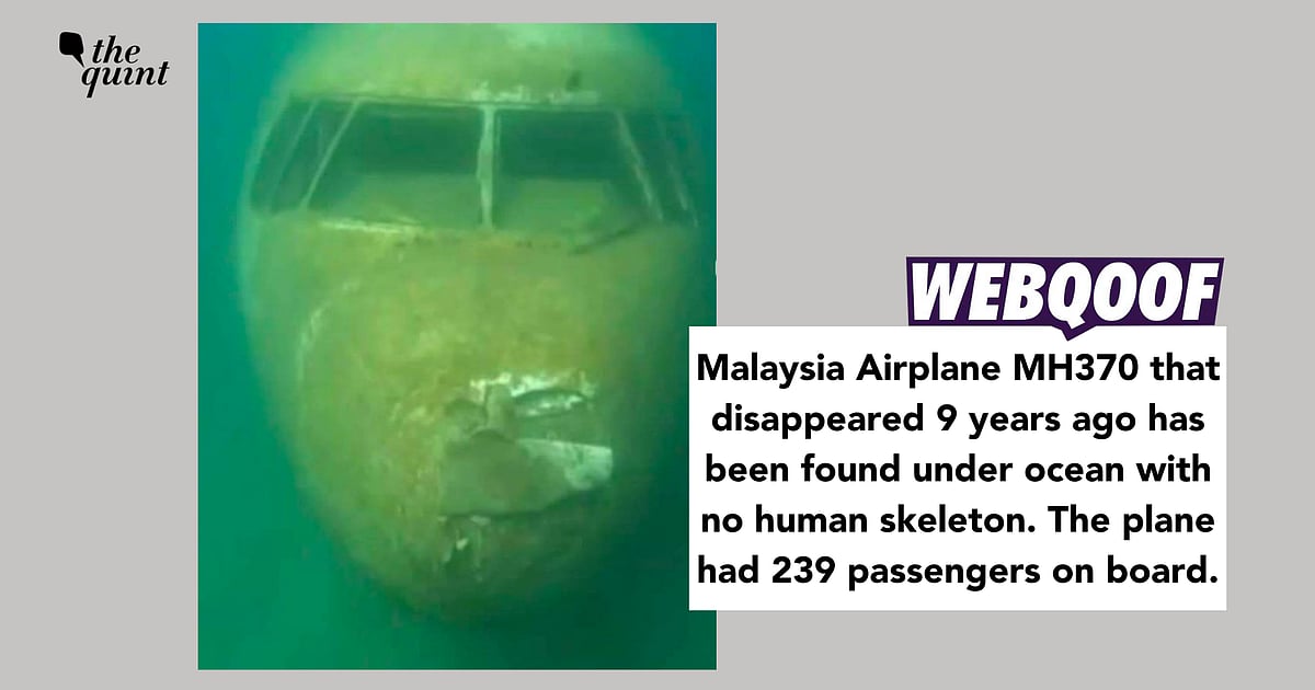 Fact-Check | Was Malaysia Airlines' MH370 Found Underwater With No Skeletons? No! - Vimarsana News