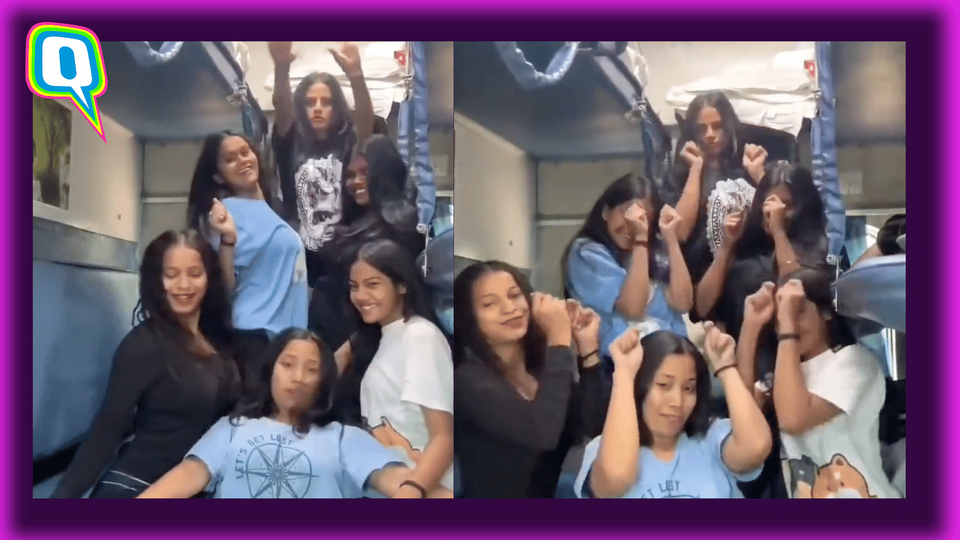 <div class="paragraphs"><p>A video of a group of girls dancing in the train has gone viral</p></div>