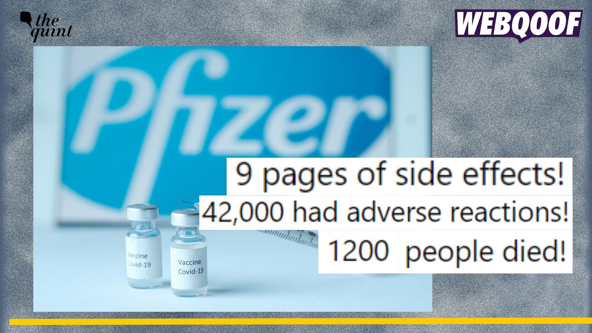 <div class="paragraphs"><p>Fact-check:&nbsp;The claim stating Pfizer vaccination leading to several deaths and serious side-effects is misleading.</p></div>