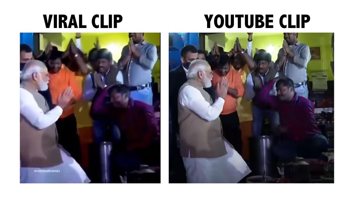 The video dates back to March 2022, when PM Modi visited a tea stall in Uttar Pradesh's Varanasi.