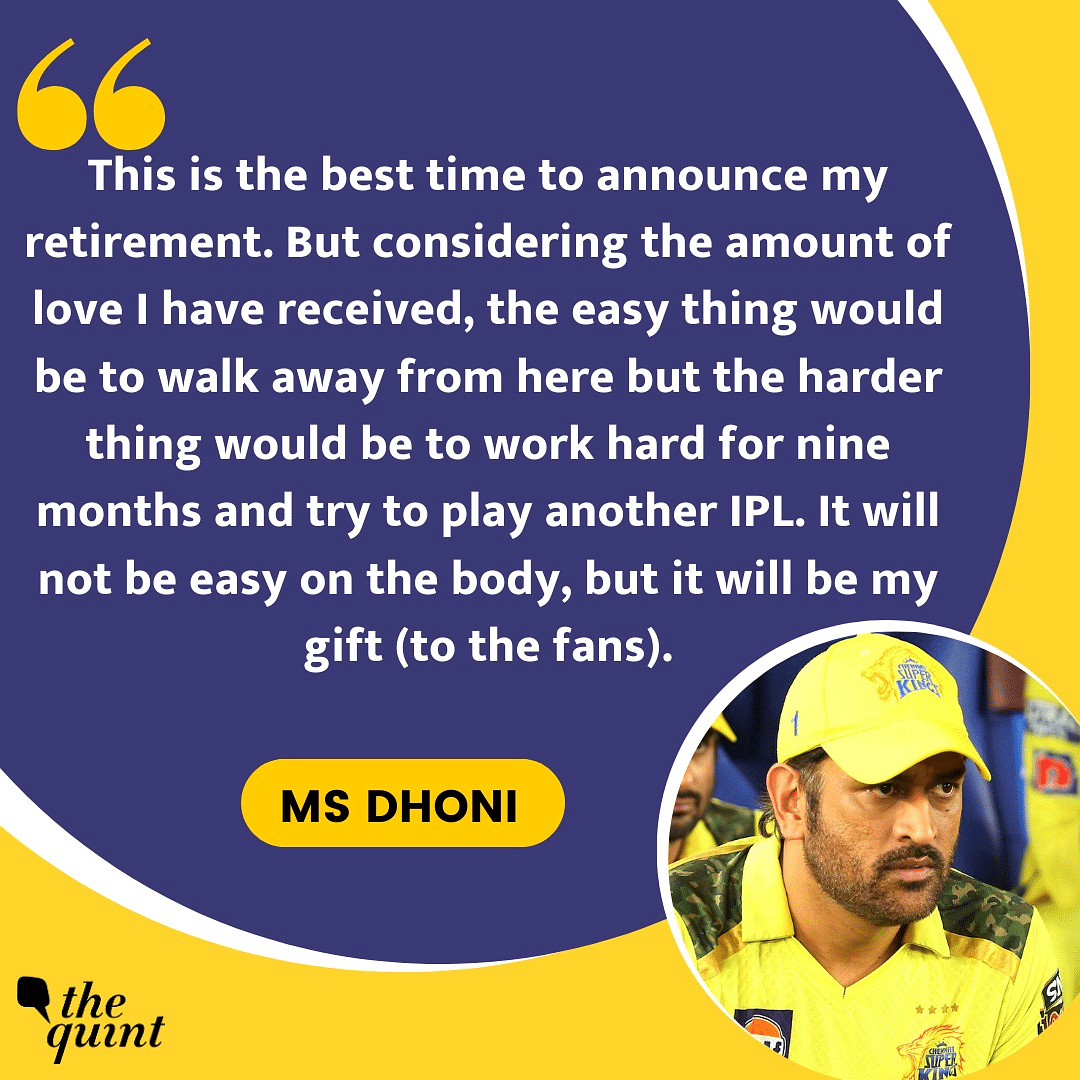 IPL 2023: MS Dhoni hinted at playing another season, as a return gift to his dedicated fanbase.