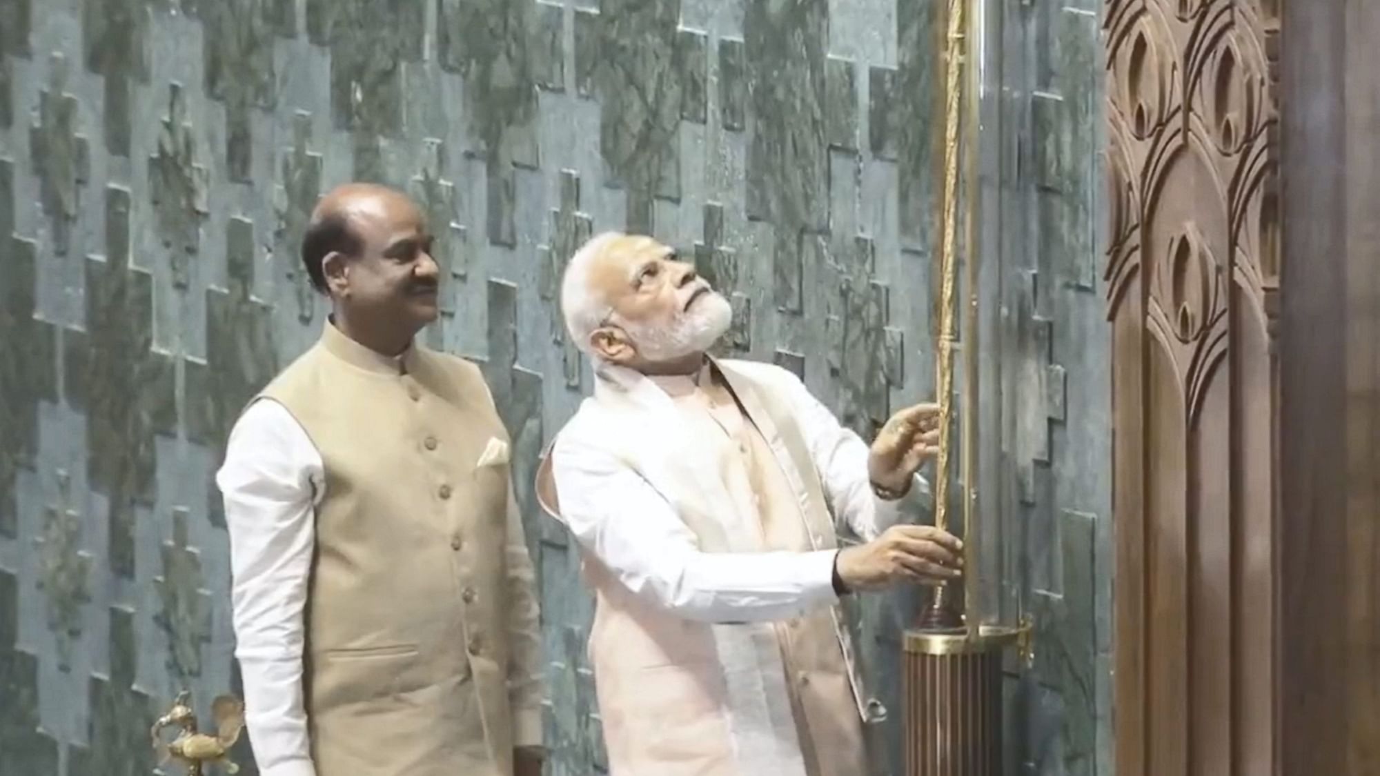 New Parliament Building Inauguration: PM Modi Places Sengol in Lok Sabha