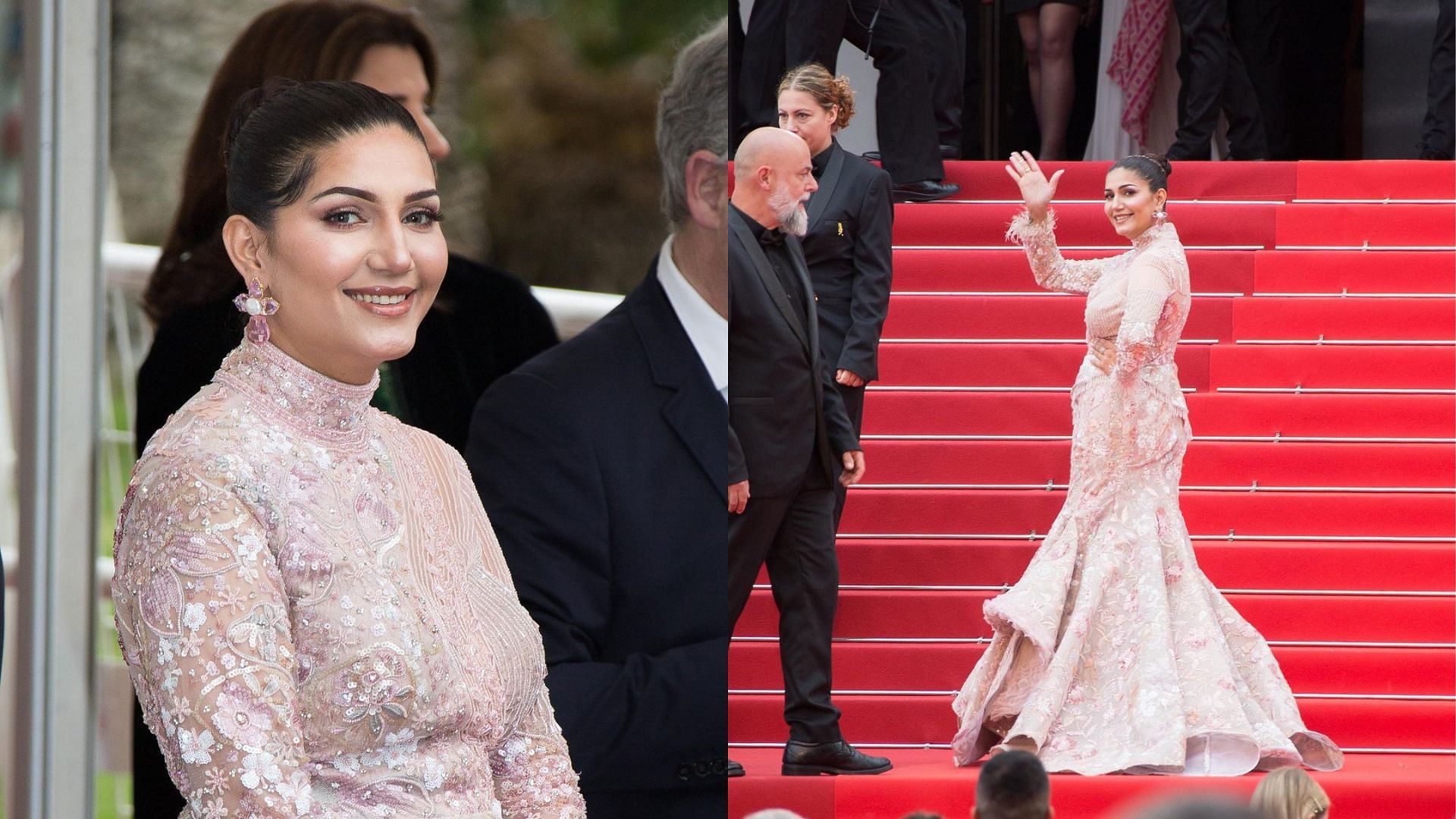 <div class="paragraphs"><p>In Pics: Bigg Boss Fame Sapna Choudhary Makes Cannes Debut In Pastel Gown</p><p></p></div>