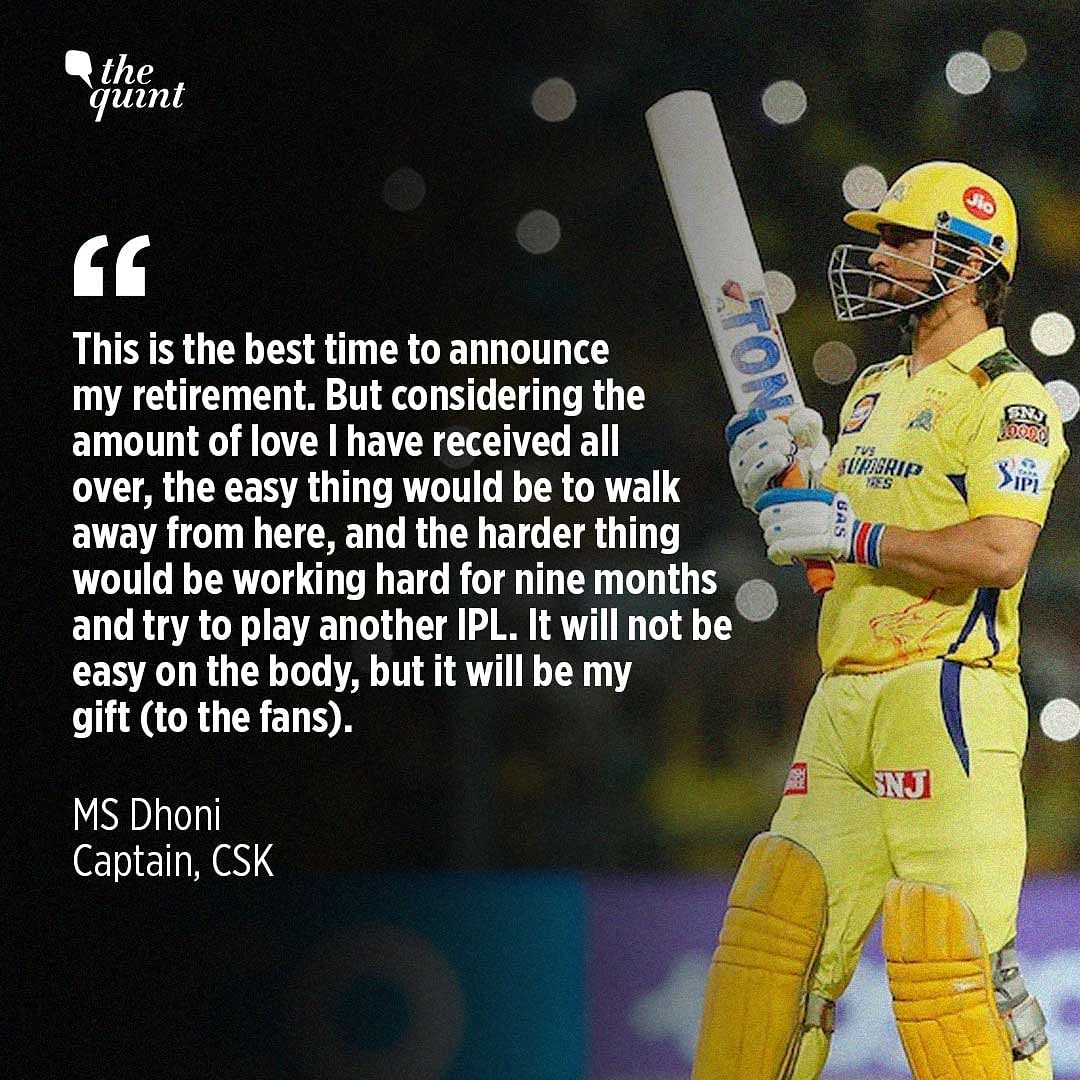 IPL 2023: In what could be the most important development from after the match, MS Dhoni made his future plans clear