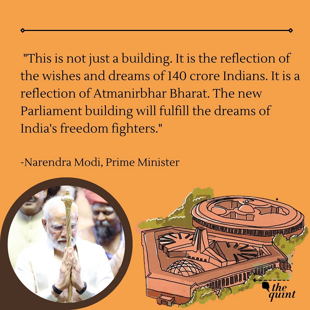 PM Modi also felicitated construction workers who worked for the construction of the new Parliament building.