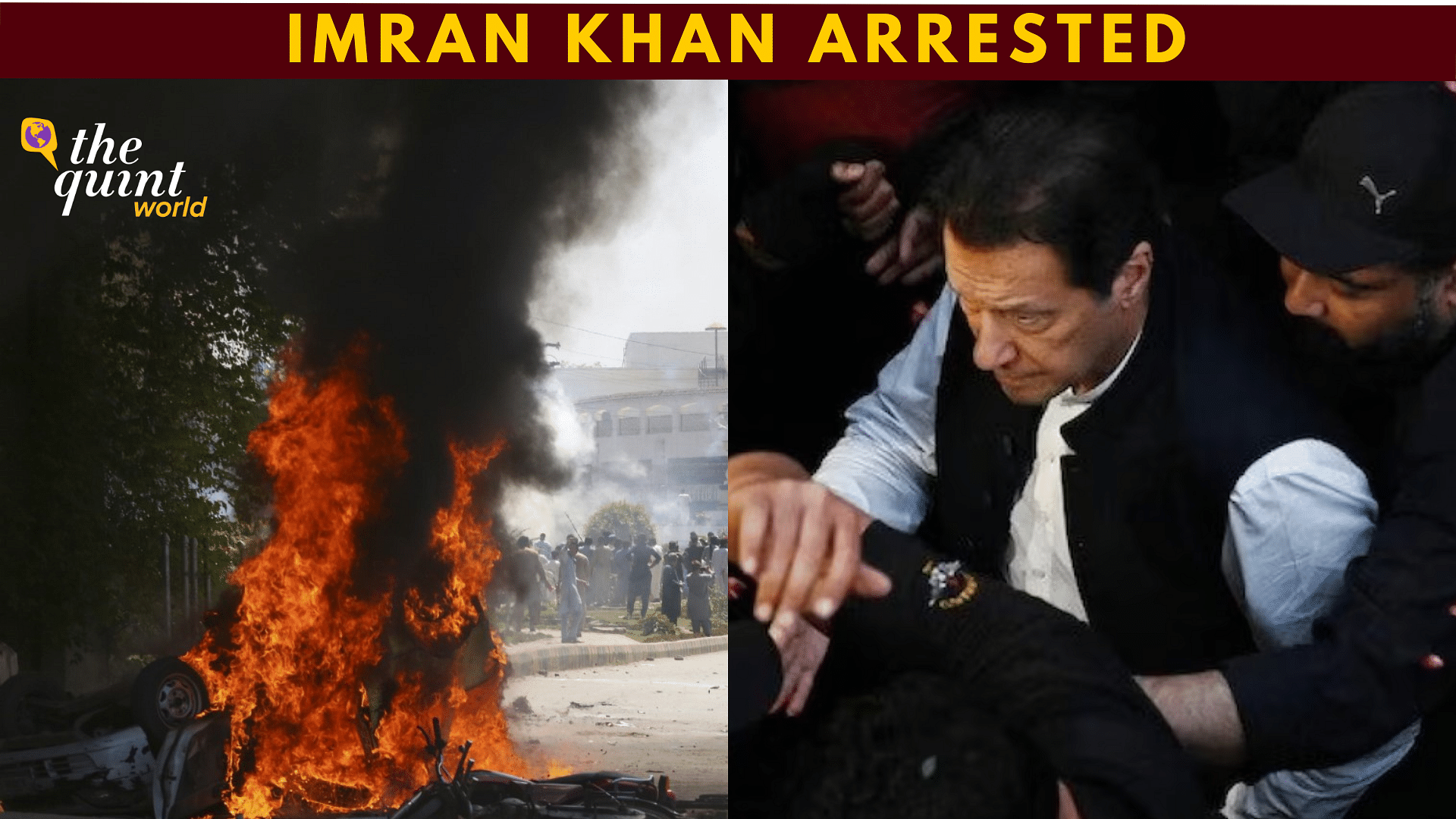 <div class="paragraphs"><p>Several regions of <a href="https://www.thequint.com/opinion/as-china-sword-hangs-upon-imran-even-his-redemptive-streak-cant-save-pakistan">Pakistan</a> erupted into violence after the <a href="https://www.thequint.com/opinion/not-just-imran-khan-pakistan-army-also-causing-perfect-storm-in-their-country-arrest-pti-supporters">Imran Khan</a> was taken into custody and several demonstrations have been planned for Wednesday as well, the PTI said.</p></div>