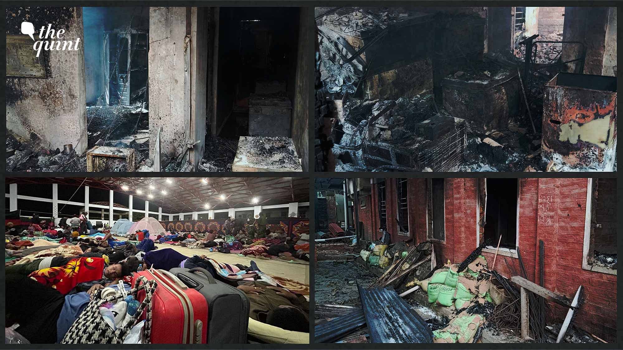 <div class="paragraphs"><p>Images of houses and shops set ablaze in the Manipur violence.&nbsp;</p></div>