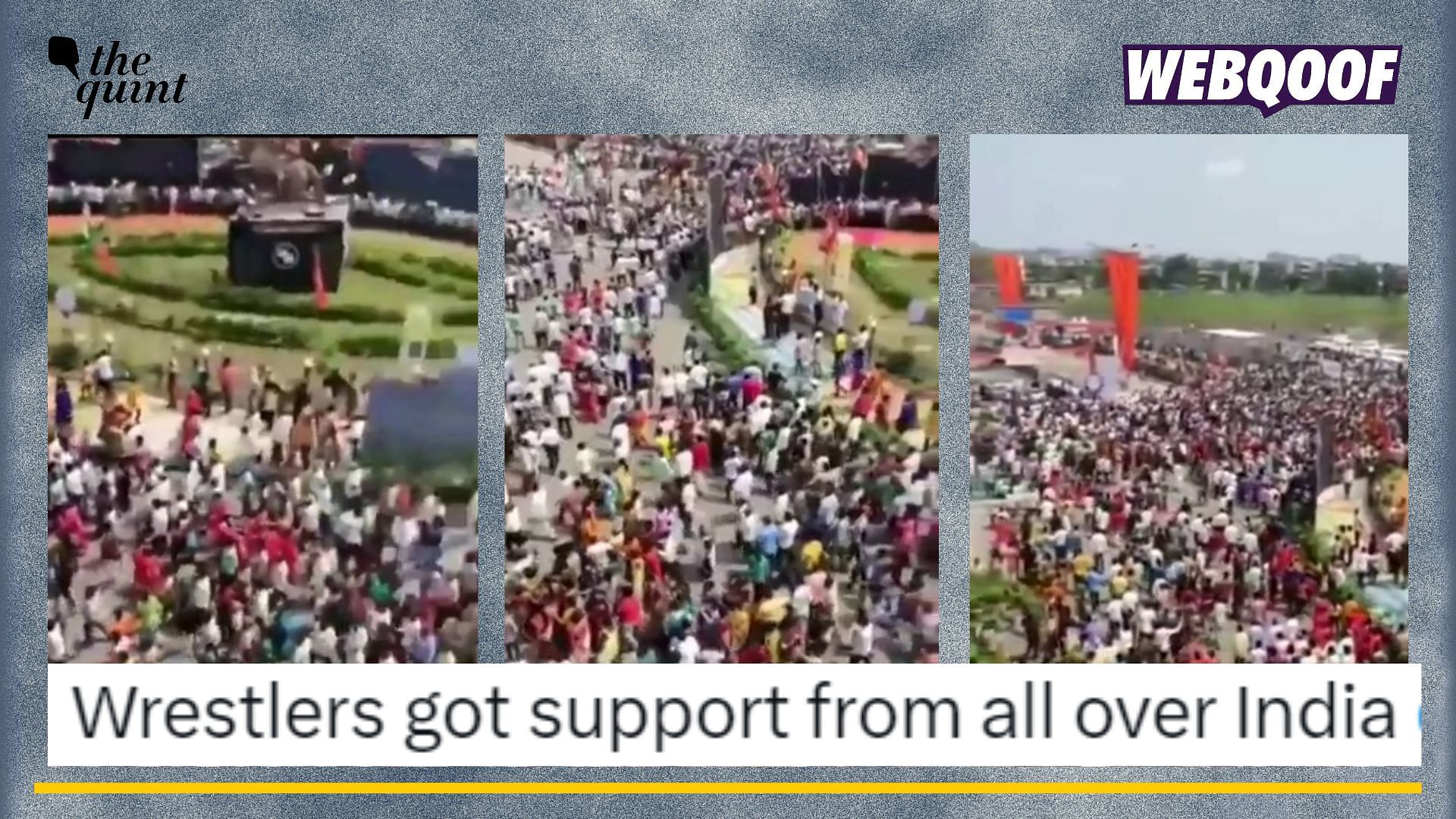 <div class="paragraphs"><p>Fact-check:&nbsp;An old and unrelated video of a massive crowd in Gujarat is being falsely linked with wrestlers' protests.</p></div>