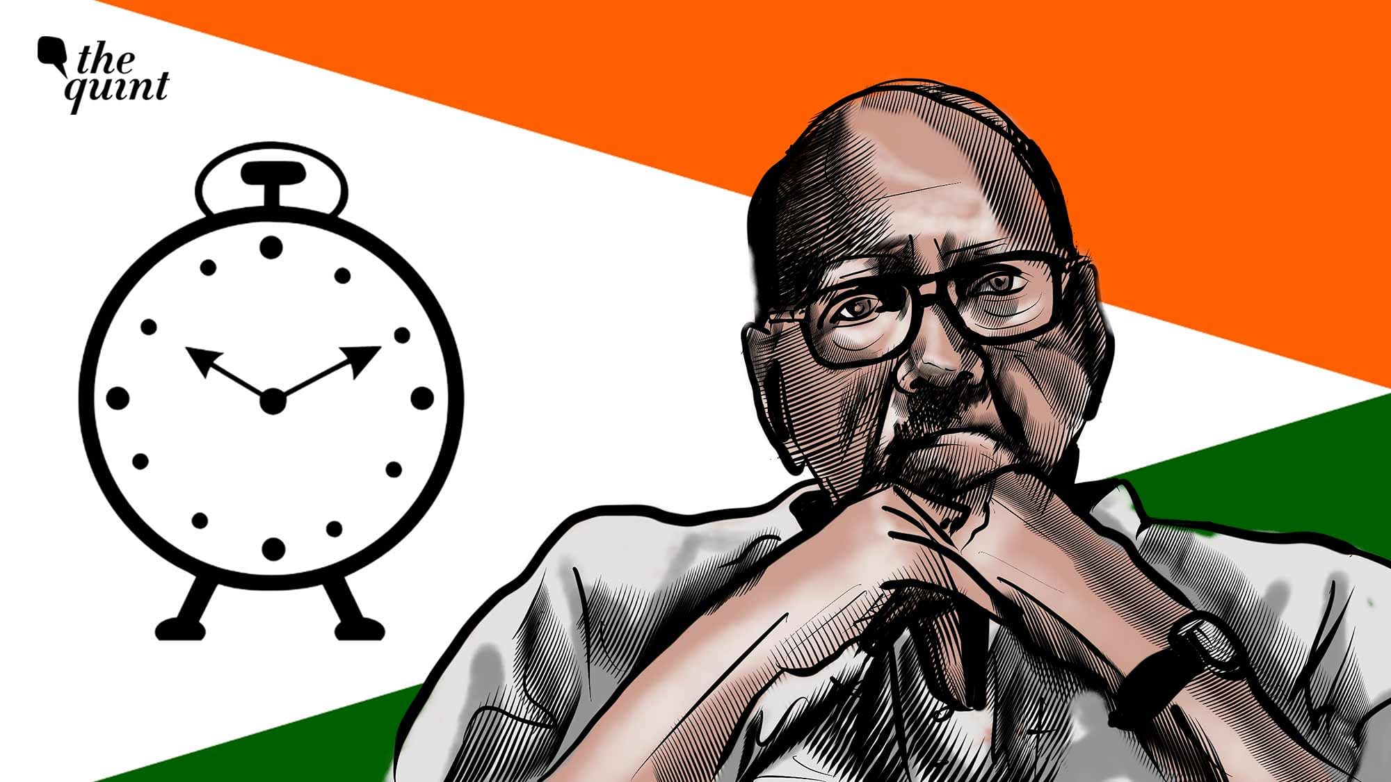 <div class="paragraphs"><p>Sharad Pawar and the NCP symbol.&nbsp;</p></div>