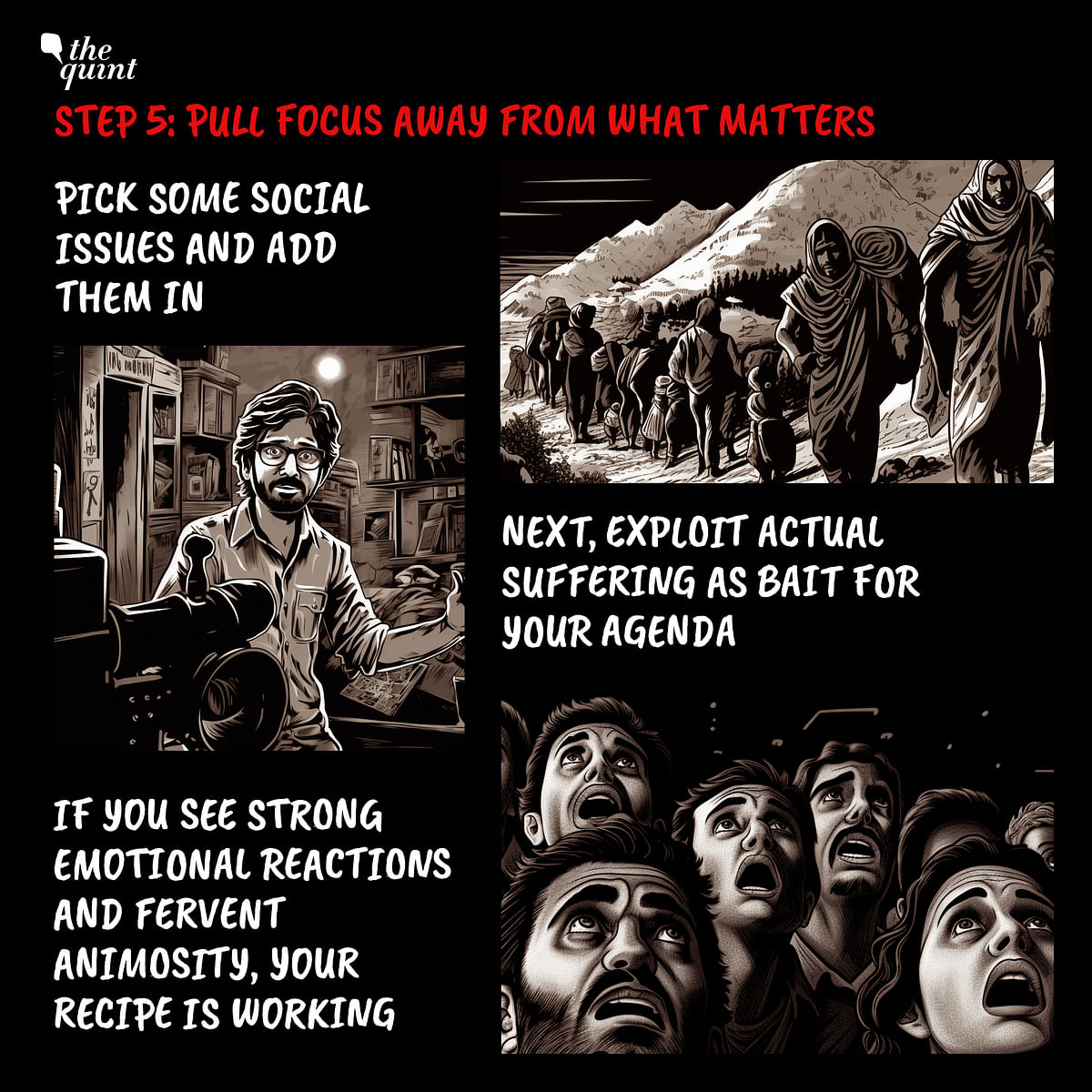 A graphic novel visualised with the help of Midjourney explores the ingredients of a propaganda film in India.
