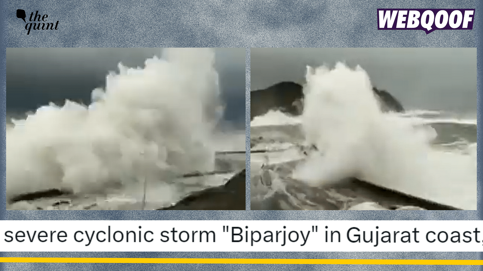 <div class="paragraphs"><p>Fact-check: This viral video is from Spain and does not show Cyclone Biparjoy in Gujarat.</p></div>