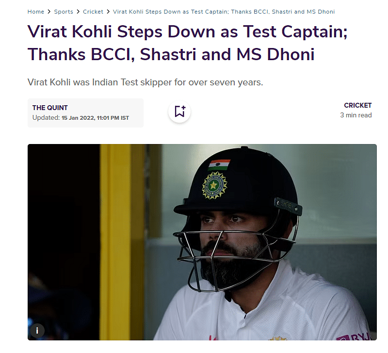 We found that the note was originally shared by Virat Kohli when he stepped down as India's test captain in 2022.
