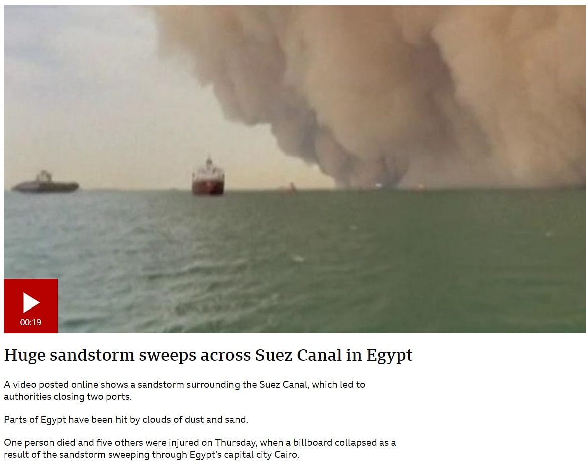 This video shows an sandstorm that happened in Egypt and not Cyclone Biparjoy hitting Gujarat's coast.