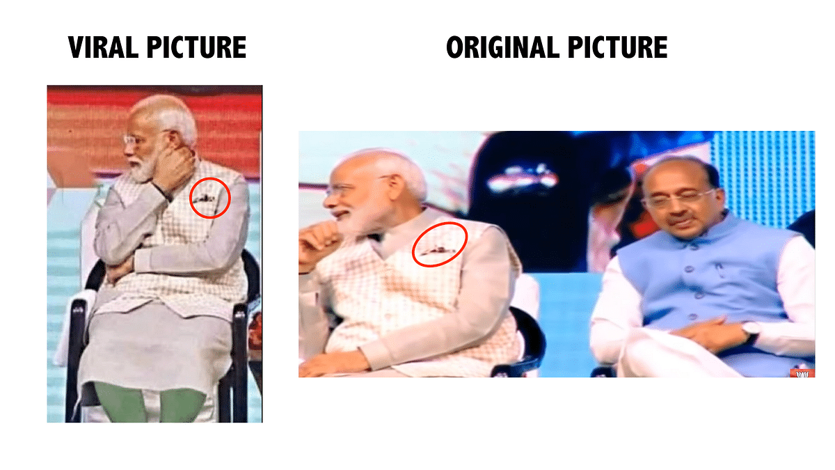 PM Narendra Modi and Rihanna never shared a stage, the viral image is digitally altered.