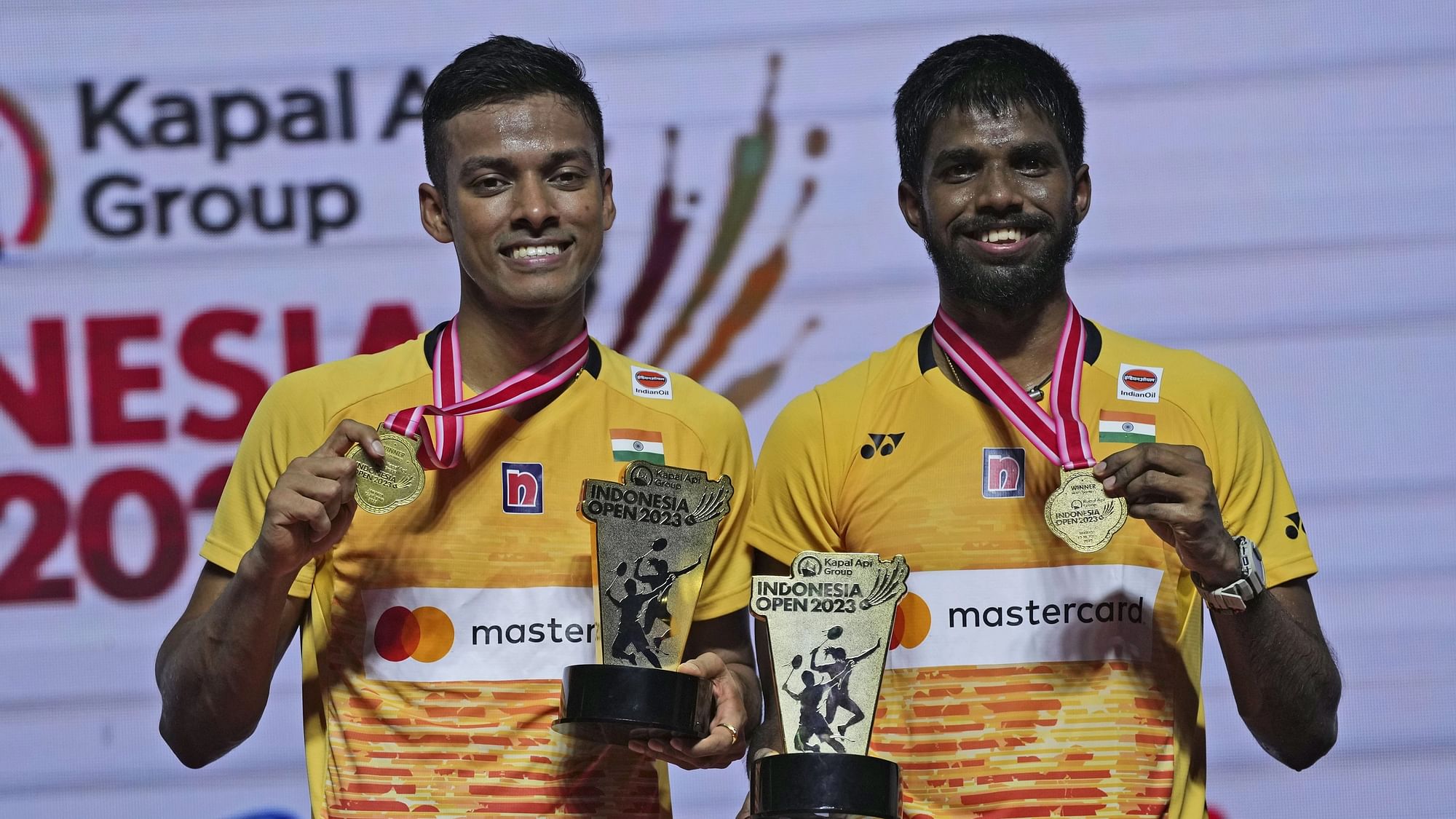 <div class="paragraphs"><p>Satwiksairaj Rankireddy and Chirag Shetty beat the reigning world champions to win the Indonesia Open title on Sunday.</p></div>