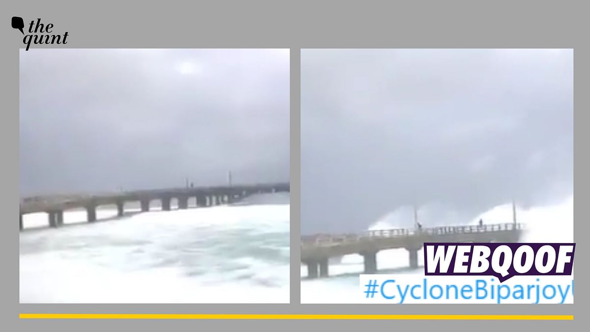 Old Video of Tides Hitting a Bridge Viral as Cyclone Biparjoy in Gujarat