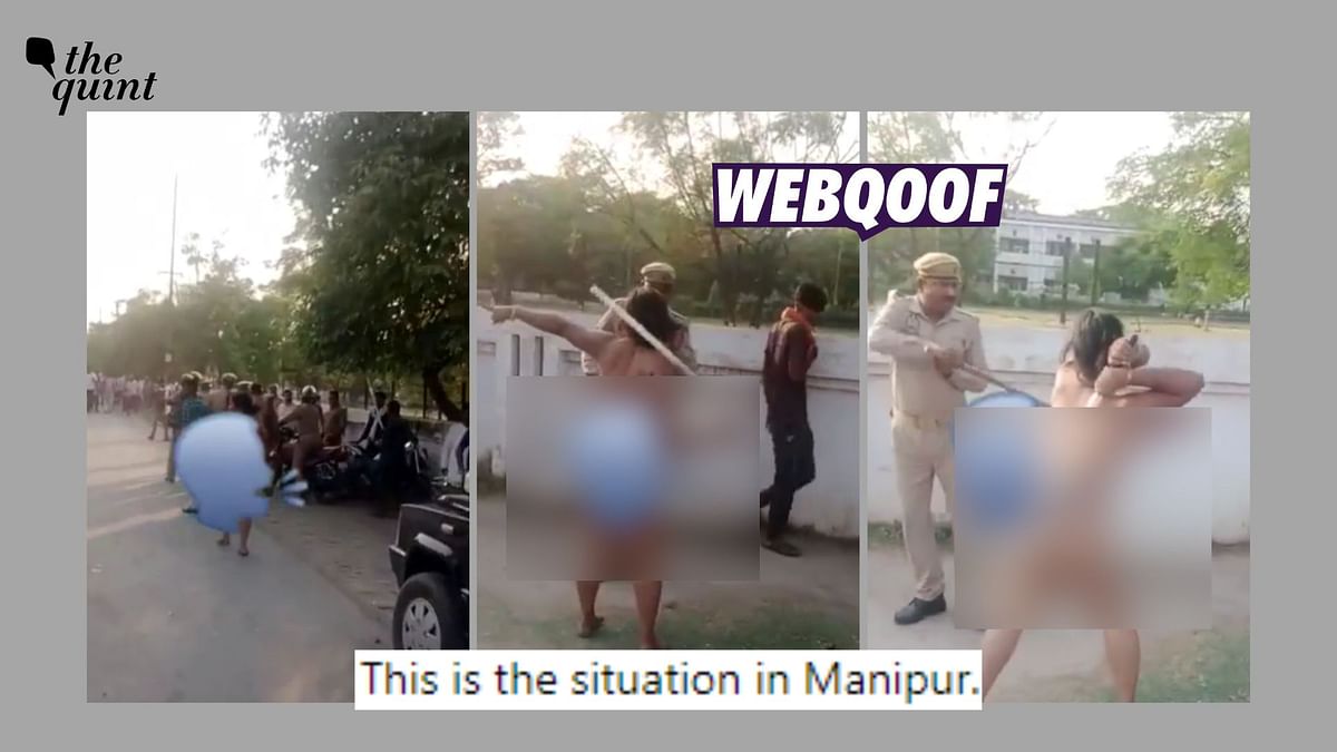 Does This Video Show a Woman Chasing Down a Policeman in Manipur? No!