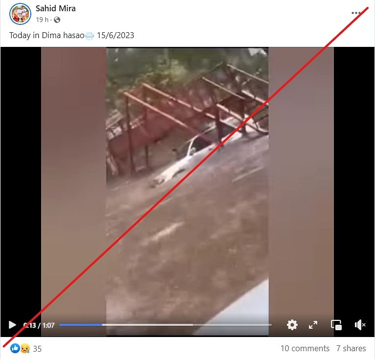 The video is reportedly from Nicaragua, Central America and is unrelated to Cyclone Biparjoy.