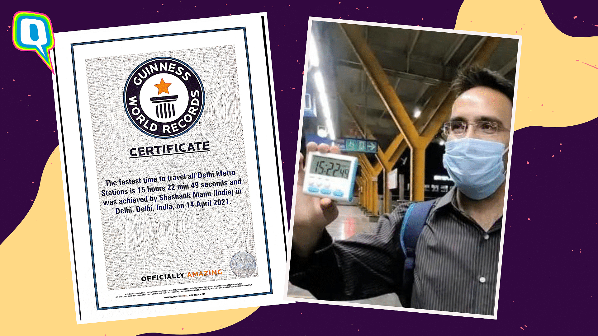 <div class="paragraphs"><p>Shashank Manu set the world record for covering Delhi metro stations in the shortest time</p></div>