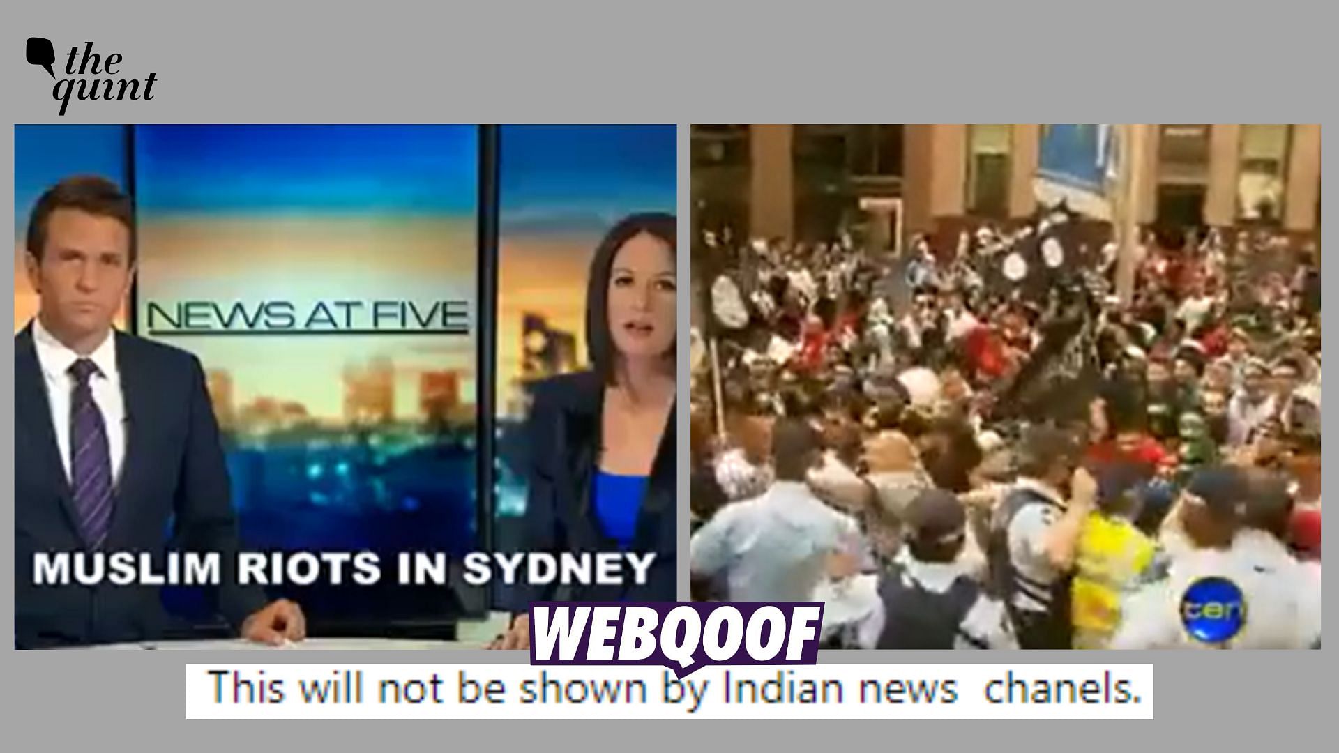 <div class="paragraphs"><p>Fact-Check | The video dates back to 2012 when people from the Muslim communit were protesting in Australia's Sydney against a controversial film.&nbsp;</p></div>