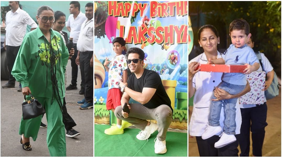<div class="paragraphs"><p>Rani Mukerji, Taimur-Jeh, and others attended Tusshar Kapoor's son Laksshya's birthday bash.</p></div>