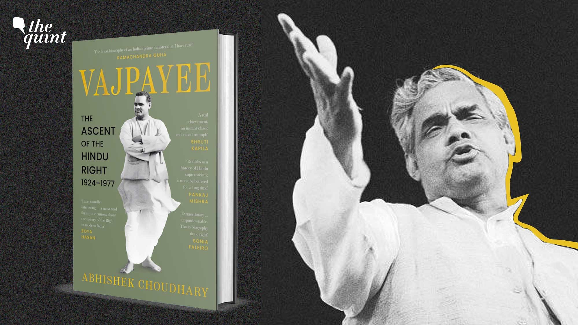 <div class="paragraphs"><p>The cover of Abhishek Choudhary's biography of Vajpayee.&nbsp;</p></div>