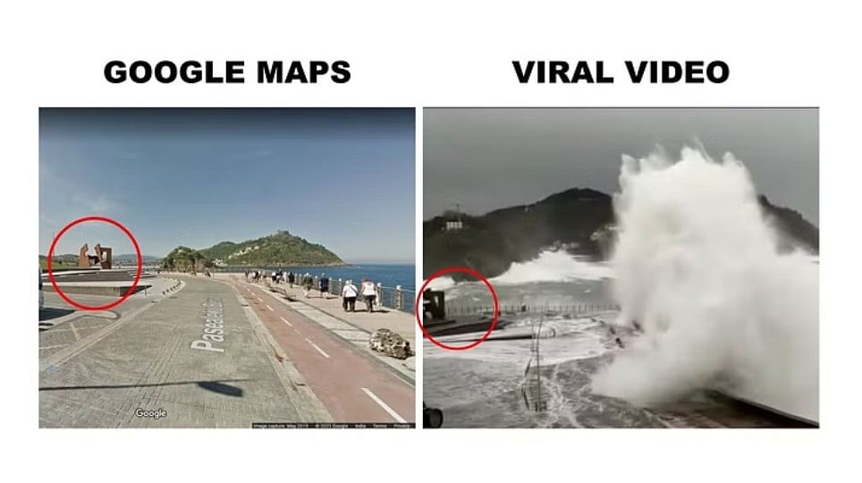 This video does not show Cyclone Biparjoy in Gujarat, it is an old video from Spain. 