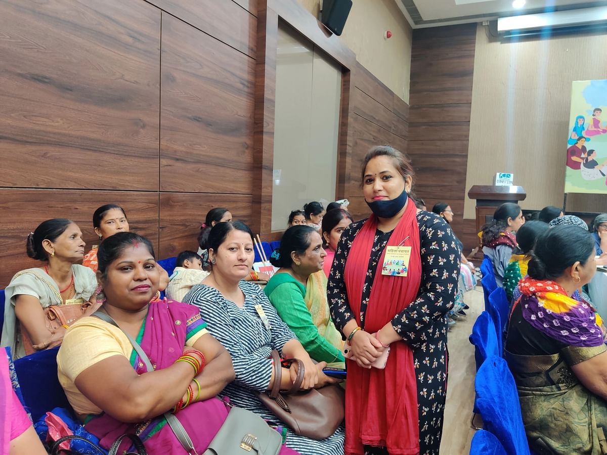 12 women's collectives organised a Mahila Panchayat in New Delhi in solidarity with the wrestlers' protest.
