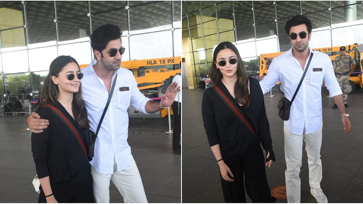 Alia Bhatt and Ranbir Kapoor slay airport fashion in minimal outfits, fans  love his clean-shaven 'chocolate boy' look