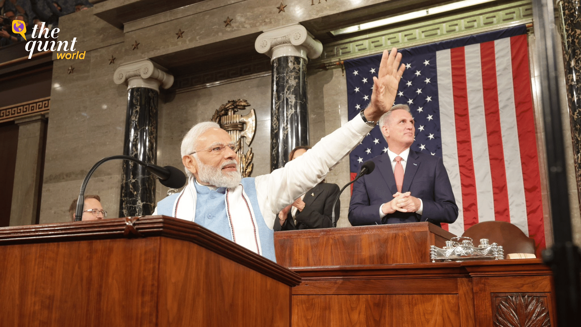 <div class="paragraphs"><p>Indian Prime Minister Narendra Modi received an enthusiastic reception as he delivered a speech to Congress on Thursday, highlighting the deepening ties and shared ambitions between the world's two largest democracies.</p></div>