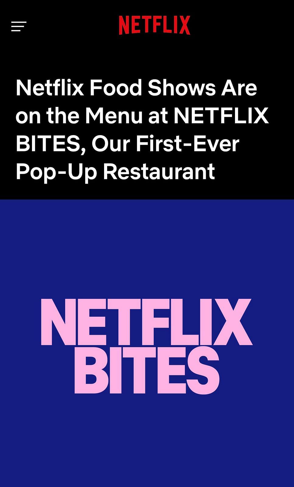 Named Netflix Bites, the restaurant is set to feature celebrity chefs like Curtis Stone and Ann Kim, among others.
