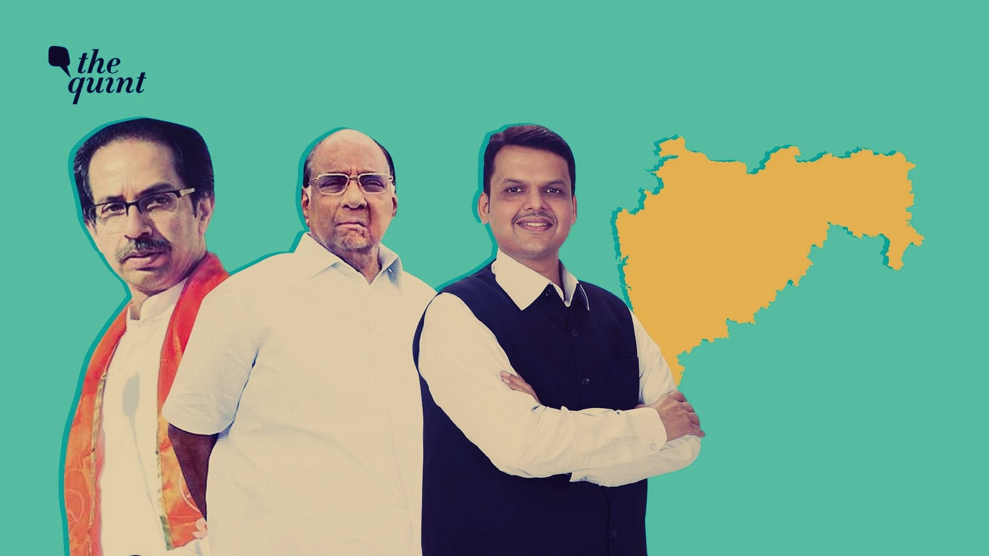 Image of Ajit Pawar (L), Sharad Pawar (centre), Devendra Fadnavis (R), used for representational purposes.