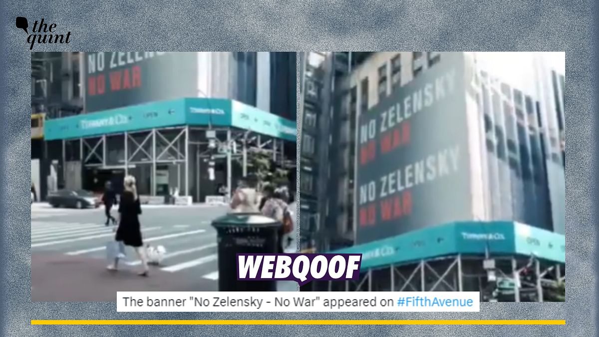 Altered Clip Shared To Claim Posters Against Zelenskyy Were Put Up in New York