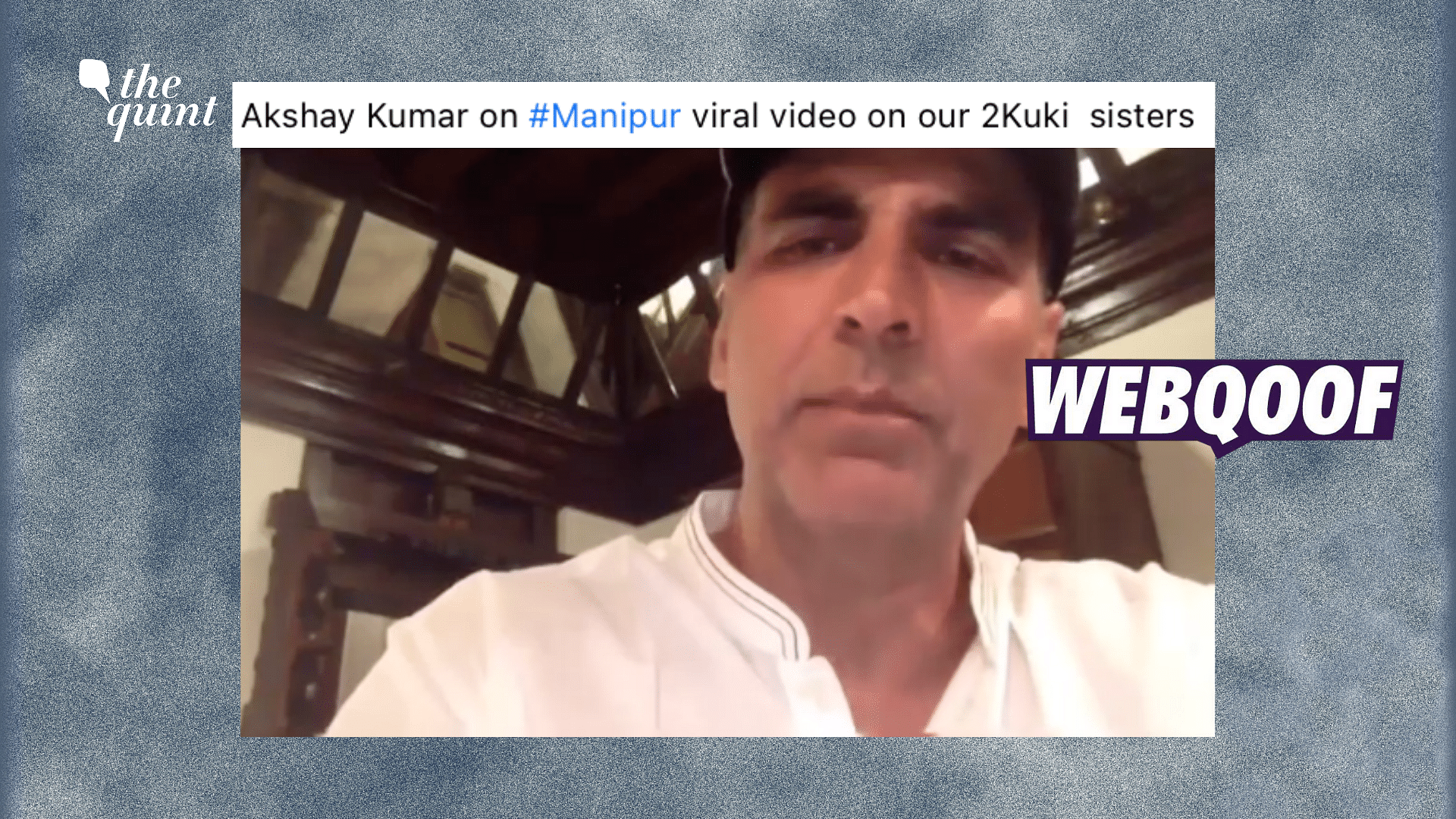 <div class="paragraphs"><p>Akshay Kumar expressed  disgust over the recent incident in Manipur in a tweet with text, not via video.</p></div>