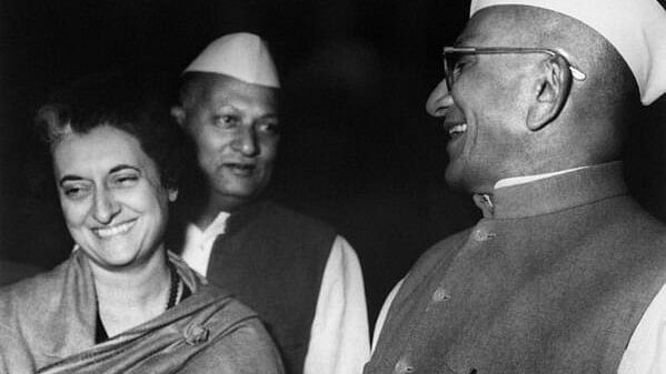 <div class="paragraphs"><p>Indira Gandhi and Morarji Desai.</p></div>