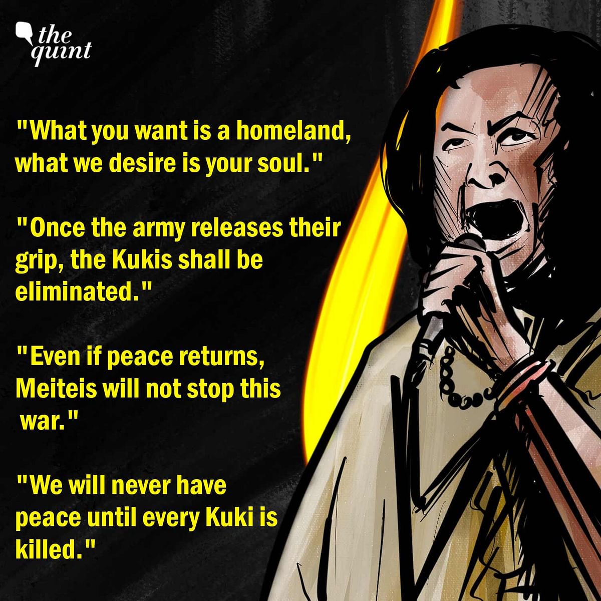 Speaking to The Quint, the popular Meitei singer has stood by his lyrics and blamed Kukis for the ongoing violence.