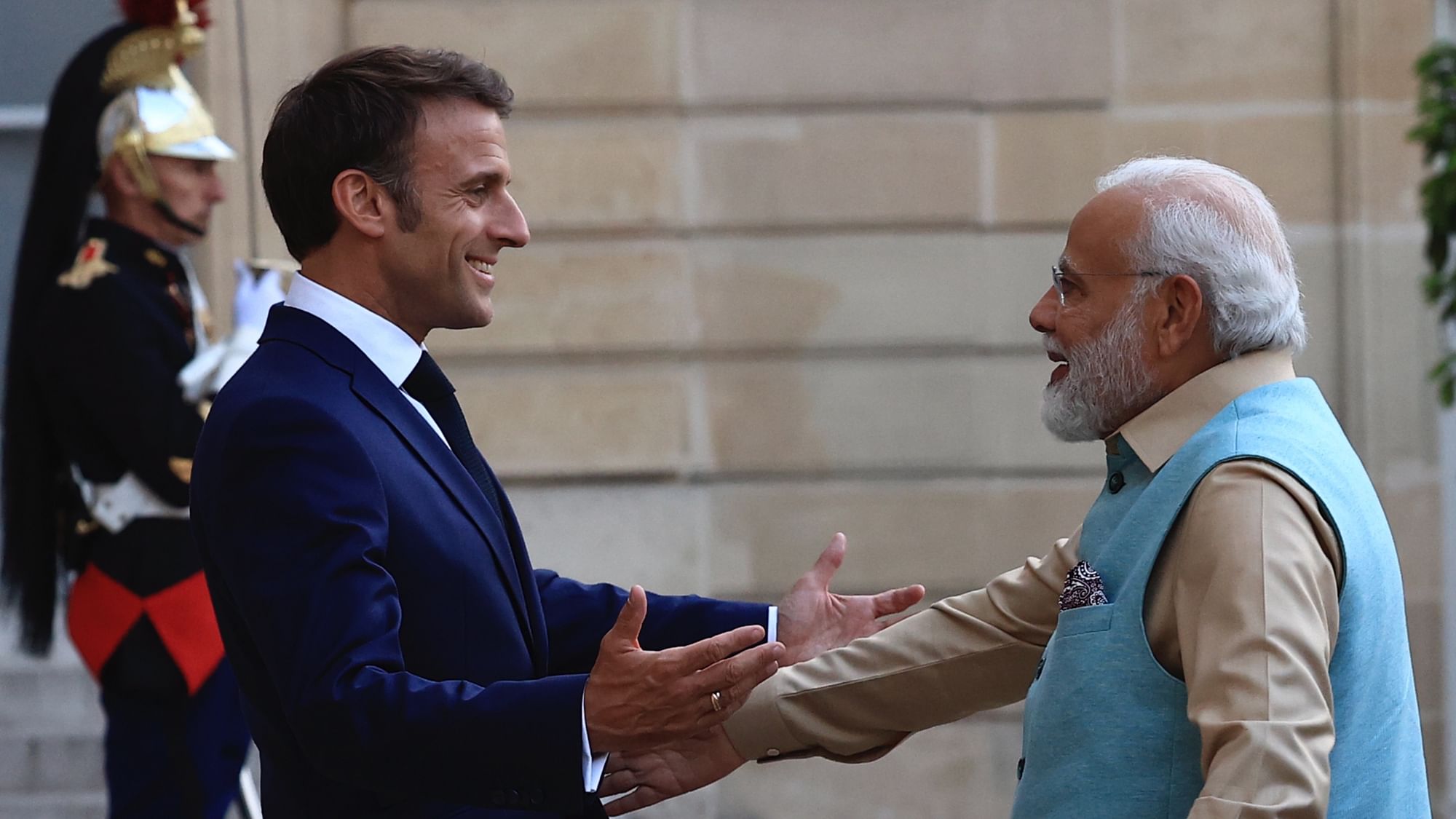 <div class="paragraphs"><p>Prime Minister Narendra Modi began his two-day diplomatic visit to&nbsp;France.</p></div>