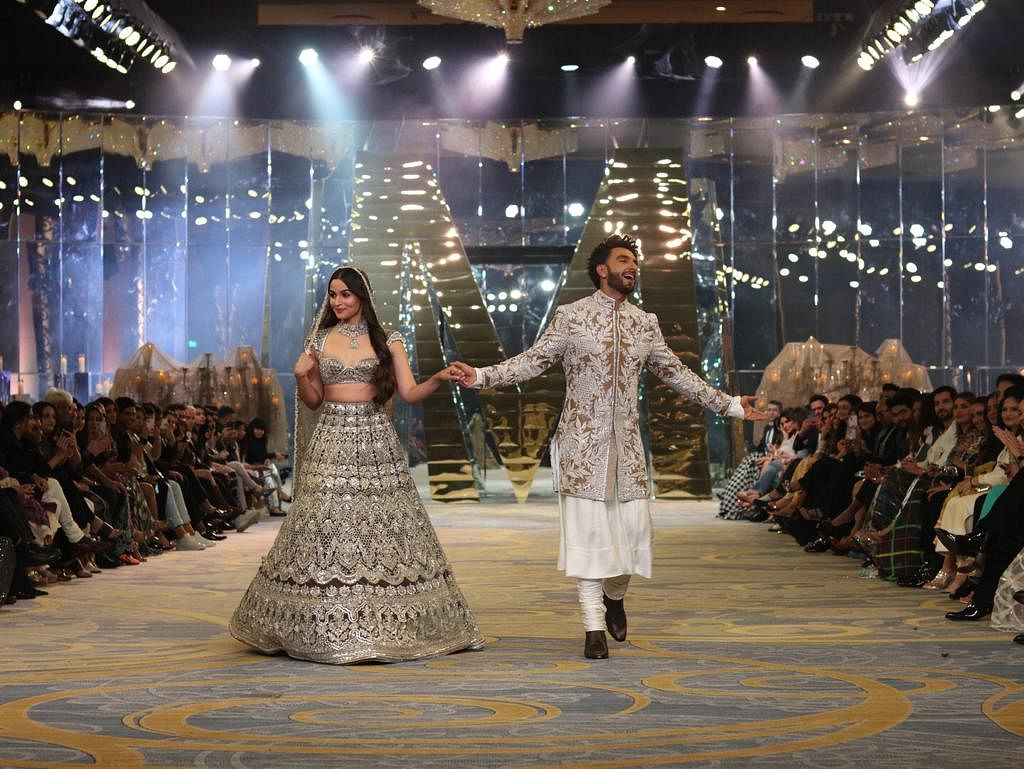 Alia Bhatt and Ranveer Singh turned showstoppers for Manish Malhotra's star-studded affair.