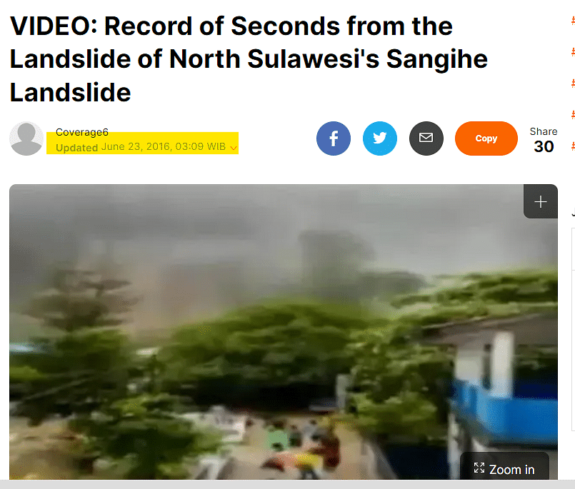 The video showing buildings collapsing is from 2021 whereas the video of the cloud burst is from Indonesia.