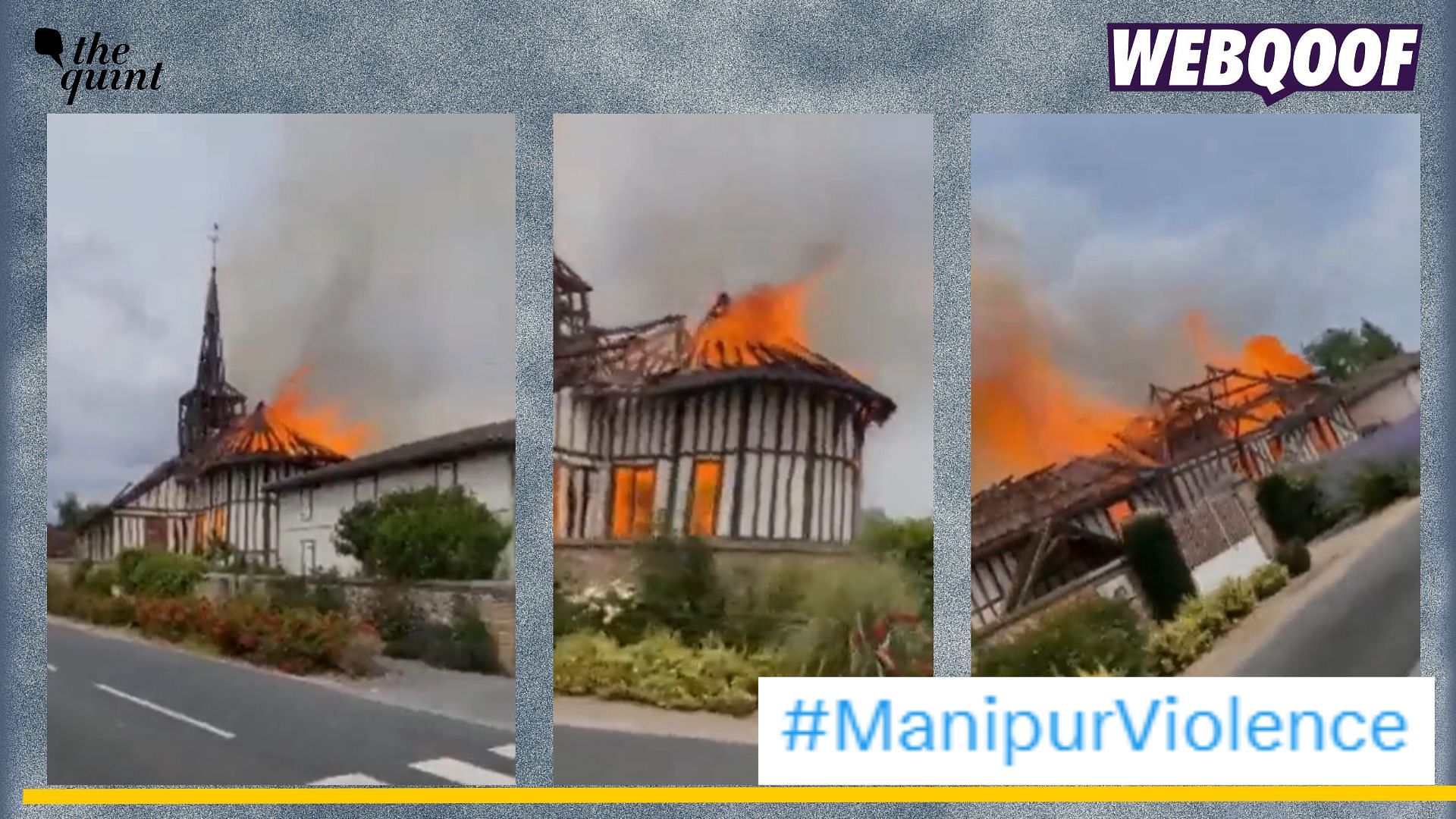 <div class="paragraphs"><p>Fact-check:&nbsp;A video showing a church on fire in France is going viral to claim that 'pro-BJP extremists' burned down a church in Manipur.</p></div>