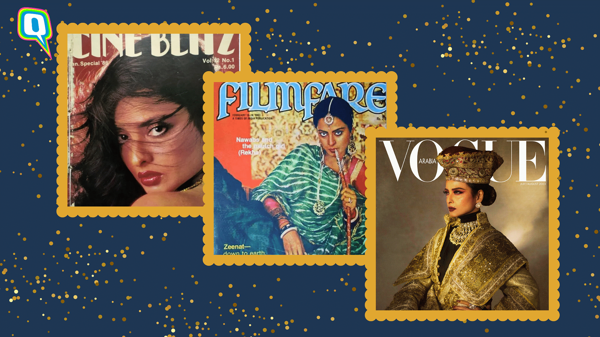 <div class="paragraphs"><p>With Rekha's latest Vogue cover being the talk of the town, we take a look at some of the best magazine covers she featured in.</p></div>