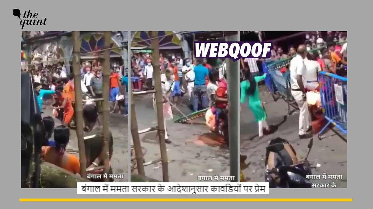 Old Video From Kolkata Showing Police Beating Shiva Devotees Shared as Recent