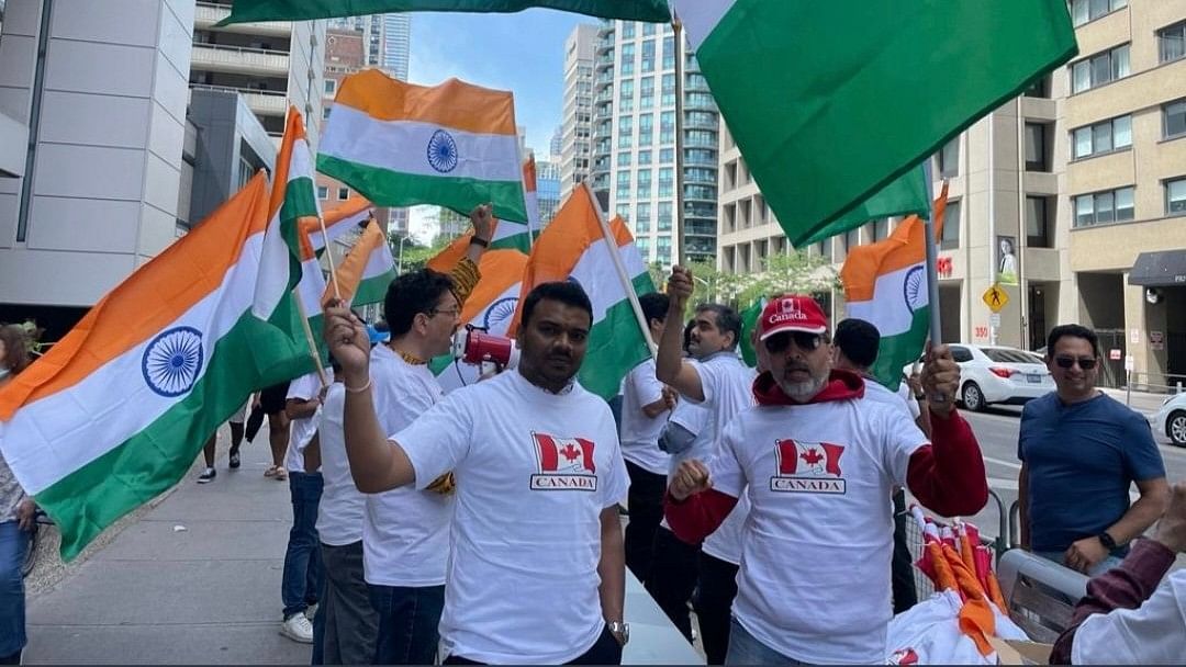 Indian Community in Toronto Wave Tricolour to Counter 'Pro-Khalistan' Protests